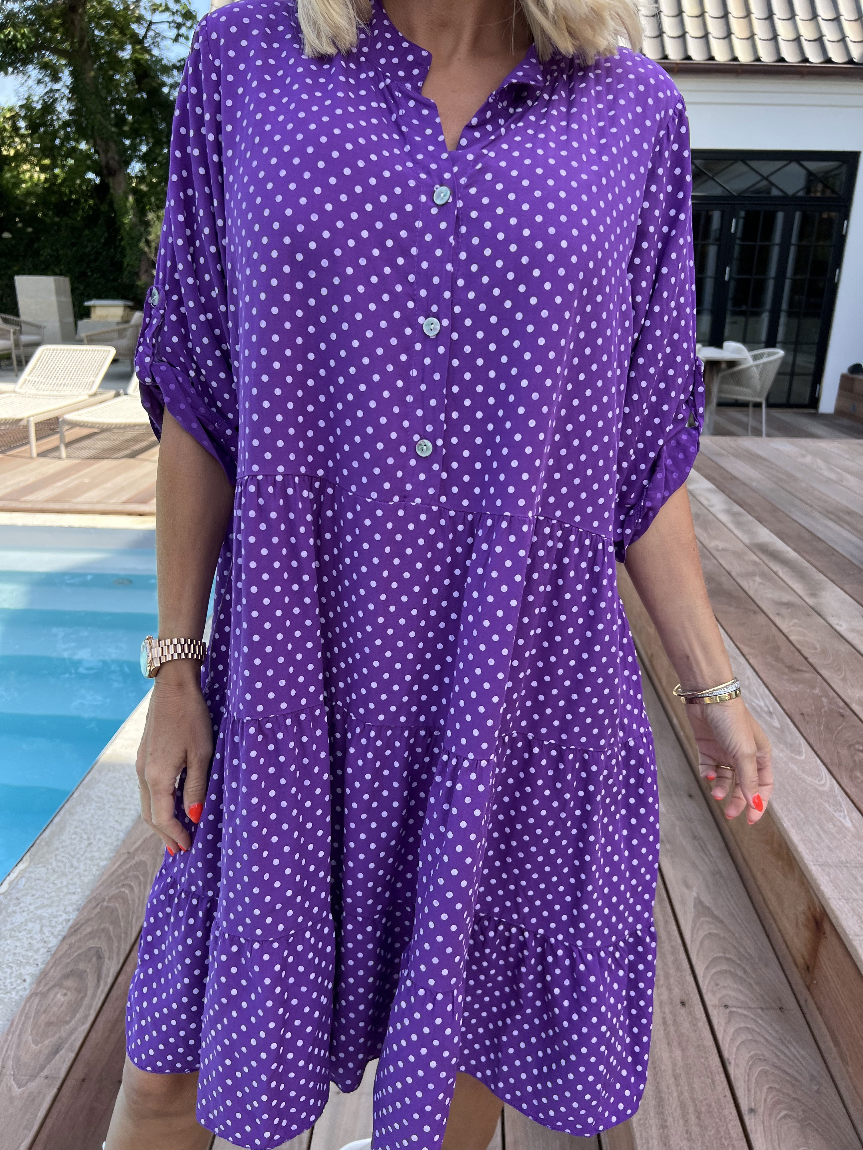 Dotti Short - Kort kjole med lag på lag look i viskose